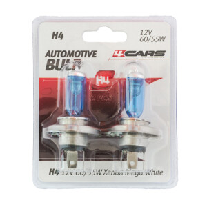 Bec halogen Blu-Xe  H4 60/55W P43t 12V 2buc 4Cars