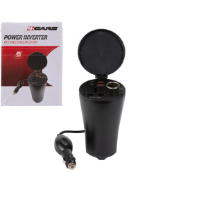 Invertor curent de la 12V la 220V 150W cu 2xUSB 4800mA priza DC 12V si AC 220V