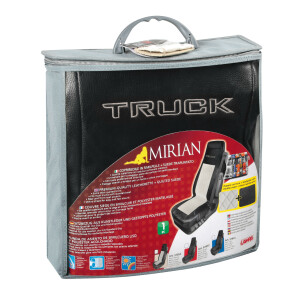 Husa scaun camion Mirian piele capri./imit. piele 1buc - Negru/Crem