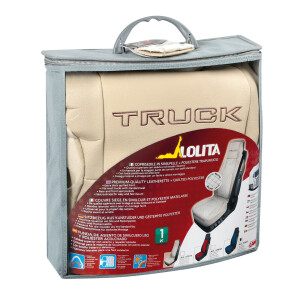 Husa scaun camion Lolita poliester/imit. piele 1buc - Crem