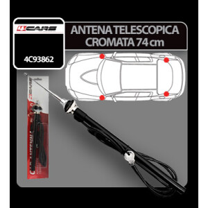 Antena telescopica 4Cars - 74cm - Crom