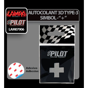Autocolant 3D crom Type-3 (28mm) simbol - " + "
