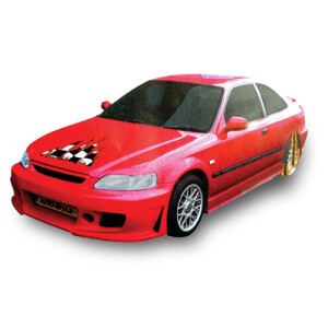 Autocolant Burning flag 1buc 67x49cm - Rosu