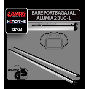 Bare portbagaj aluminiu Alumia, 2buc - L - 127cm