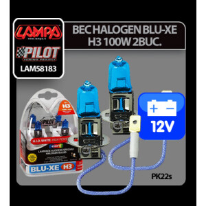 Bec halogen Blu-Xe  H3 100W PK22s 12V 2buc