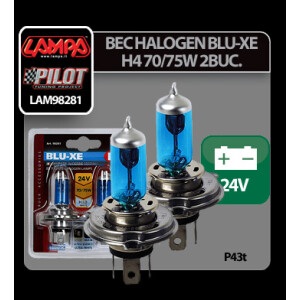 Bec halogen Blu-Xe  H4 70/75W P43t 24V 2buc
