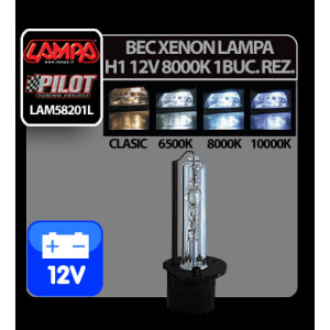 Bec Xenon H.I.D. Lampa H1 12V - 8000K - 1buc