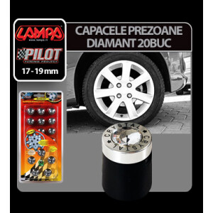 Ornamente prezoane Diamant 20buc - Hex 19mm - Crom