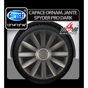 Capace roti auto Spyder Pro dark 4buc - Grafit - 13''