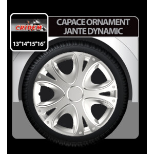 Capace roti auto Dynamic 4buc - Argintiu - 16''