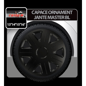 Capace roti auto Master BL 4buc - Negru - 13''