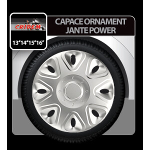 Capace roti auto Power 4buc - Argintiu - 15''