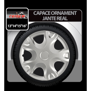 Capace roti auto Real 4buc - Argintiu - 13''