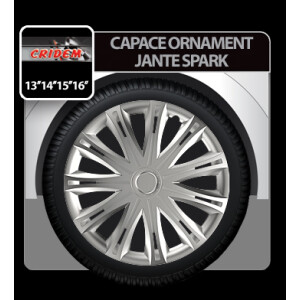 Capace roti auto Spark 4buc - Argintiu - 13''
