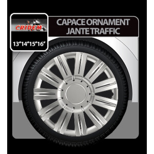 Capace roti auto Traffic 4buc - Argintiu - 15''