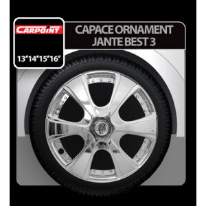 Capace roti auto Best 3 4buc - Crom - 14''