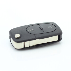 CARGUARD - Audi - carcasă cheie tip briceag, 2+1 butoane, cu buton panică și baterie CR 2032