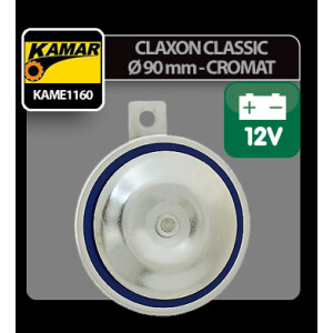 Claxon Classic cromat 105 dB Ø 90mm, 12V - Kamar