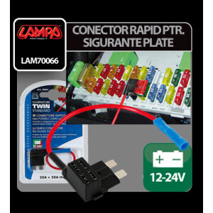 Conector rapid pentru doua siguranta plata standard 30+20A 12/24V