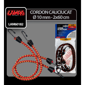 Cordon cauciucat Standard 2buc - Ø 10mm - 60cm