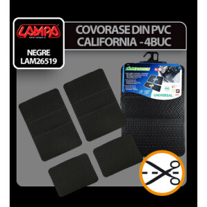 Covorase pvc universale California 4buc - Negru