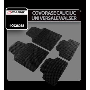 Covorase cauciuc universale Walser 4buc - Negru