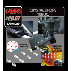 Ornamente picaturi de cristal 10buc