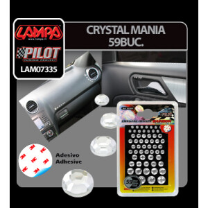 Ornamente cristal mania 59buc - Transparent