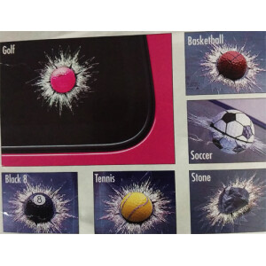 Autocolant 3D Crash Tennisball 1buc
