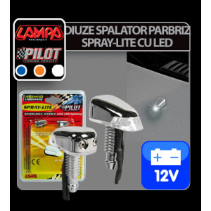 Diuze spalator parbriz Spray-Lite cu LED 12V - Alb