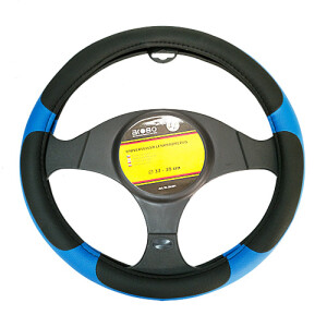 Husa volan Sport Filson - M - Ø 37-39cm - Negru/Albastru