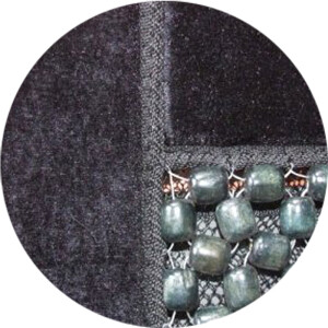 Husa scaun fata cu bile si velour 1buc - Negru