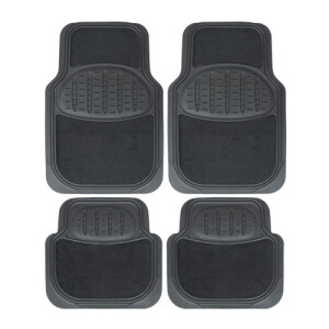 Covorase mocheta si cauciuc universale 4buc - Negru