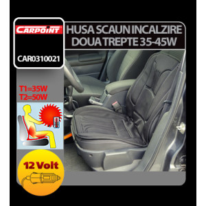 Husa scaun cu incalzire in doua trepte 12V 35-45W Carpoint