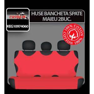 Huse bancheta spate maieu Koszulki 2buc - Rosu