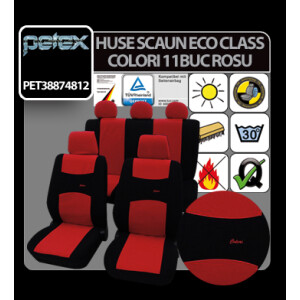 Huse scaun Eco Class Colori set 11buc - Rosu