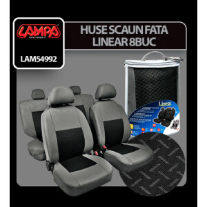 Huse scaun Linear set 8buc jacquard high-quality - Gri