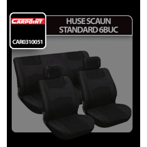 Huse scaun Standard 6buc Carpoint - Negru