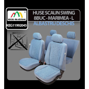 Huse scaun Swing 8buc - Marimea L - Albastru deschis