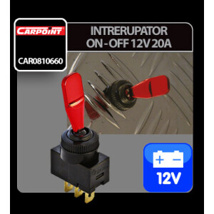 Intrerupator On-Off 12V 20A - Rosu