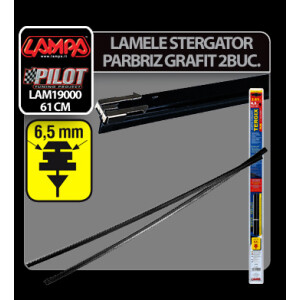 Lamele sterg parb cu clips Tergix Plus - 61cm - 6,5mm - 2buc