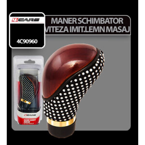 Maner schimbator viteza imitatie lemn si masaj 4Cars