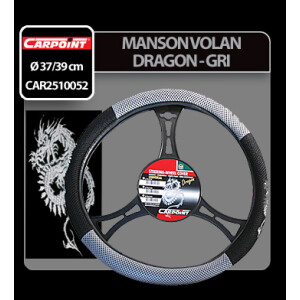 Husa volan Dragon Carpoint - M - Ø 37/39cm - Gri