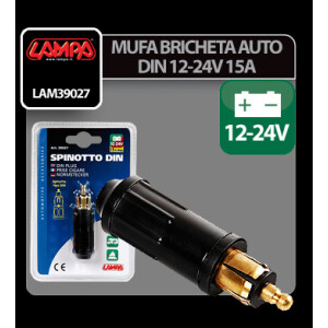 Mufa bricheta auto DIN - 12/24V 15A