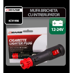Mufa bricheta cu intrerupator 8A 12/24V 4Cars