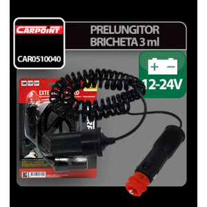 Prelungitor priza bricheta cu 3m cablu 12-24V max 5A Carpoint