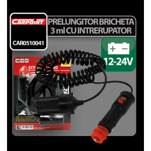 Prelungitor priza bricheta cu 3m cablu 12-24V max 4,5A Carpoint