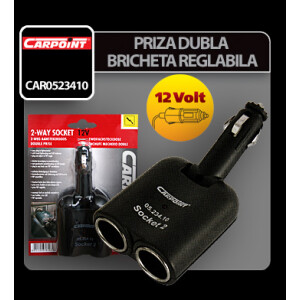 Priza dubla bricheta reglabila 12V 5A Carpoint