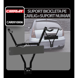 Suport bicicleta pe carlig cu suport numar Carpoint