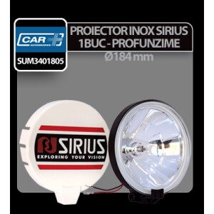 Proiector inox Sirius rotund Car Plus 1buc - Alb - Ø184mm